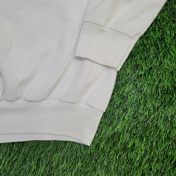 Vintage 80s Chit-Chat Sweatshirt Womens M/L 20x20 Boxy White - Picture 13 of 13